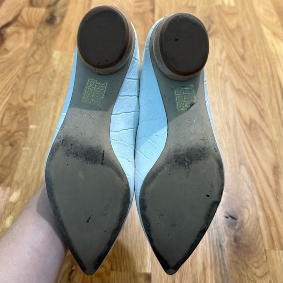 Jeffrey Campbell White Croc-Embossed Black Patent Leather Viona Loafers - Picture 5 of 5